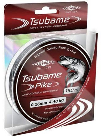 Mikado Angelschnur TSUBAME Pike monofile Hecht 0,16-0,34mm Spule 150m (0,16mm/4,40kg)