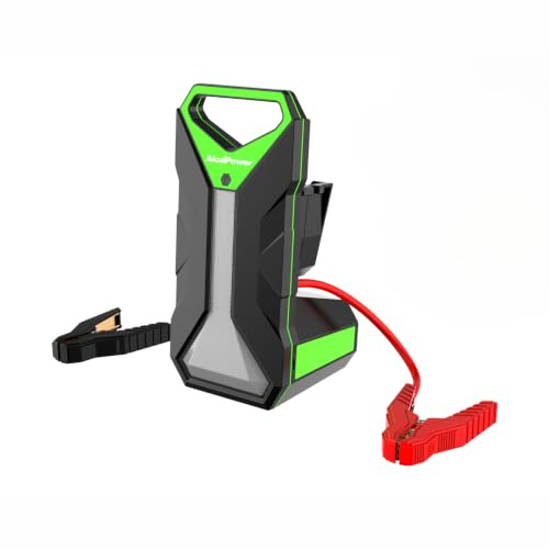 ALCAPOWER Avviatore d'emergenza con Batteria Li-Po 59Wh Corrente di spunto 2000A + Power Bank + Lanterna