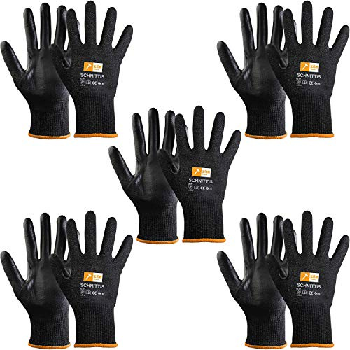Zite Tools 5 Paar Schnittschutz-Handschuhe Kinder - Schutzhandschuhe zum | Schnitzen und mehr - EN388 Level 5/5 - Größe 5