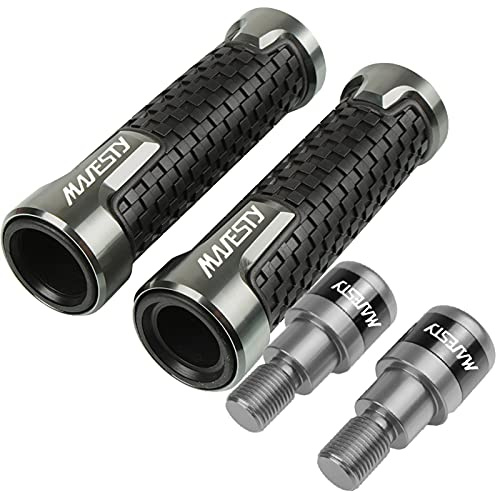 YXSM per Yamaha Majesty 400 Majesty400 2004-2011 2005 2006 2007 Impugnatura per Moto Ends Plus Manopole per Manubrio Ends Slider Cover (Colore : Gray, Dimensione : 1)