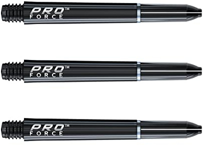 WINMAU Pro-Force Black Medium Nylon Ring Grip Dart Stems - 1 Set per Pack (3 shafts in total)