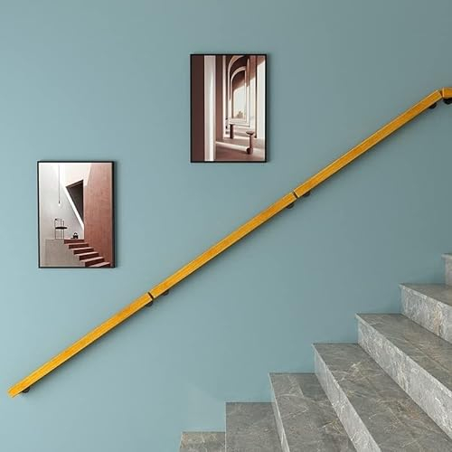 MLYYJH Pasamanos Escalera Interior, Cuadrado De Madera Montado en la Pared Escaleras/Peldaños Barandilla Barandilla de Mano con ferretería, Niño discapacitado, 1/1,5/2,5/3,5/4,5/5,5/6 Metros