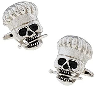 Stfery Brautvater Manschettenknöpfe, Manschettenknöpfe Herren Totenkopf Silber Schwarz Messing Cufflinks Schmuck Geschenk