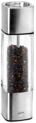 Giannini Macinapepe Rook Acrilico trasparente e Acciaio inox h 19,5 cm