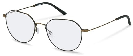 Rodenstock PANTOS Metall Brillen in Black, Gold Antique für Unisex, Brille mit Sehstärke, optional mit Sonnenbrillen tönung oder Blaulichtfilter (Modell R2632)