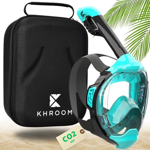 Khroom Schnorchelmaske Erwachsene Seaview Y, CO2 sicher | Bekannt aus Höhle der Löwen | Vollgesichtsmaske | Easy-Breath System | Anti-Fog | Alternative zum Schnorchelset