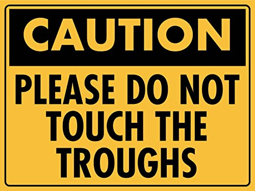 452 Warnschild Achtung Bitte Berühren Sie Nicht Die Tröge Personalisierte Metallschild Retro Blechschilder 20X30Cm, Infoschild