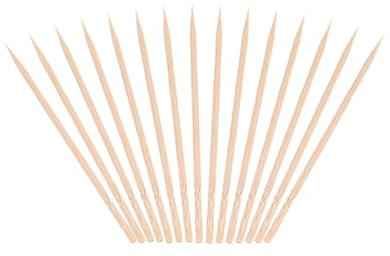 Lot de 100 brochettes en Bois pour Barbecue, apéritif, Fruits, Cocktails, grillades, sandwichs, Cure-Dents, 15 cm