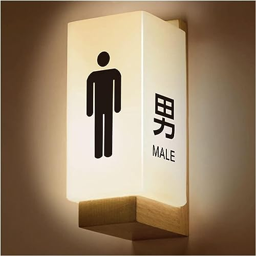 Herren- und Damen-Toilettenschilder, Toilettenschild, Toiletten-LED-Schilder, mit Licht, Toiletten-Waschraum-Schild, männliches weibliches Jungen-Mädchen-Toiletten-Schild, Badezimmer-Schild, Deko-Schi