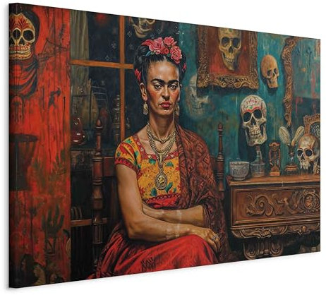 murando - Quadro Moderno Fonoassorbente per Soggiorno, Frida Kahlo 60x40cm