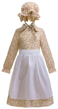 Lito Angels Costume con Cappello per Bambina, Marrone, 5-6 Anni 116