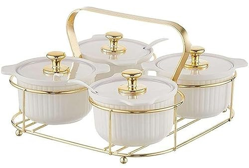 GOOPEEG Set Zuccheriera Utensili da Cucina Set di Contenitori per Condimenti con Staffa in Ferro, Organizer per Spezie con Coperchio E Cucchiaio per Cucina Forniture per Spezie(B)