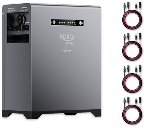 XORO SOLAR SPS 2155 Solarspeicher - Balkonkraftwerkspeicher mit 2 kWh LiFePO4 Akku, Dual MPPT 2x800W Eingang, 800W Ausgang für den Innen- und Außenbereich IP65, Plug & Play