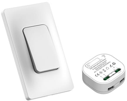 Kit de Receptor y Interruptor de Luz Inalámbrico Autoalimentado, Interruptor de Pared con Control Remoto, Accesorios de Iluminación