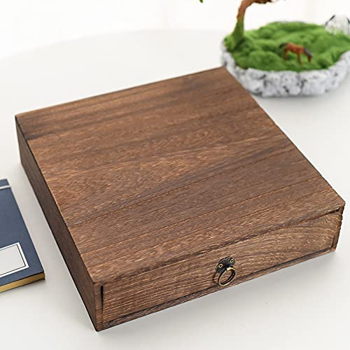 Scrivania in legno da ufficio con cassetto armadio da scrivania per spazio di lavoro domestico Piano di lavoro Mensola fissa da tavolo per forniture da banco 25,5 x 24,5 x 6 cm