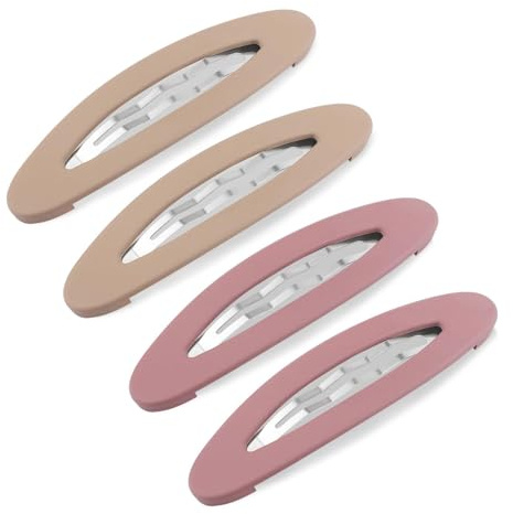 4 Stück Snap Haarspangen Groß 9cm,Lange Haarklammern,Rutschfest Haarspangen Damen Lange Snap Haarclips Mädchen Haar Accessoires für Feines Haar Dickes,Dünnes (Pink)