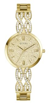 Guess Damen Analog Quarz Armbanduhr Coral