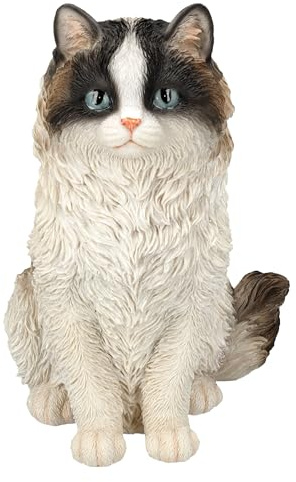 Figuren Shop GmbH Gartenfigur Perserkatze – Realistische HotAnt Katzenfigur, 23,5 cm Höhe, wetterfest & handbemalt