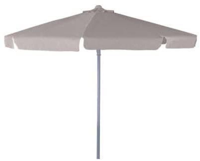 GLOUPIE Ombrellone Lixy, Rotondo da 300 cm con Palo Centrale da 48 mm,Tortora,Struttura in Alluminio, Copertura da 160 Gr/M²,Perfetto per il Tuo Giardino,Piscina,Bar
