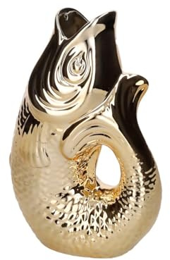 Giftcompany Monsieur Carafon Vase/Karaffe Fisch S Gold 1,2l