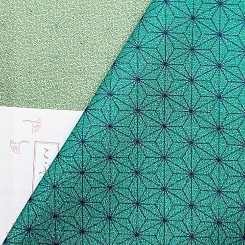 Ryoman, Elegantes Furoshiki aus Kyoto – hergestellt in Japan aus 100 % Polyester. EIN schönes und langlebiges Tuch, um Geschenke stilvoll zu verpacken oder Dinge zu tragen. (Grön)