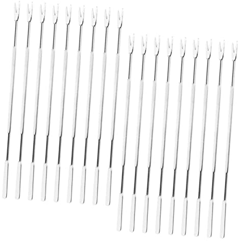 IWOWHERO 24 Piezas de Herramienta para Pelar Cangrejos y Langosta en Acero Inoxidable Plata, Doble Uso y Cómodo de Sostener, Adecuado para Cocina y Mariscos