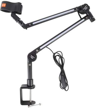 Xiuganpo BOOM ARM MIC STAND, Clamp/Holder a Livello di Microfono Scrivania RGB per i Giochi