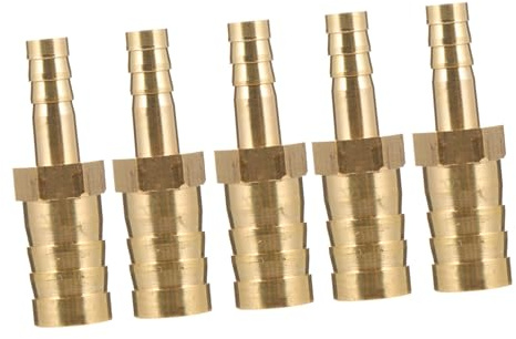 ibasenice Raccordo in Ottone Riduttore 5 Pezzi Connettore per Tubo Flessibile Adattatore Giunto Pagoda Resistente alla Corrosione per Impianti Idraulici e Giardinaggio