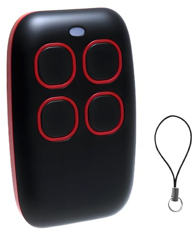 Universal Garagentor Fernbedienung 433 MHz, 4-in-1 Multifrequenz Rolling Code & Fester Code, Kompatibel mit 90+ Marken, Garagentoröffner Universal 433 MHz, Rot (1pcs)