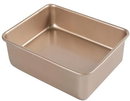 ELAYARD Teglia Antiaderente Quadrata 21X21X8 CM in Acciaio Inox per Torta e Pane Stampo da Forno Riscaldamento Uniforme Facile da Pulire per Cucina Domestica e Preparazioni Dolci e