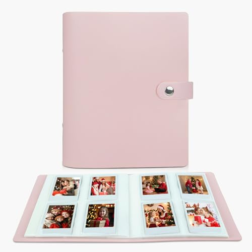 Fotoalbum mit 320 Taschen für Instax Mini Film und Polaroid 2x3 Zoll Fotos | für Fujifilm Instax Mini 9 8 40 11 12 13 Evo LiPlay Sofortbildkameras, Polaroid Snap PIC-300 & Kodak Zink-Fotodrucker, Rosa