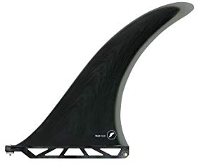 Futures Tiller Fiberglass 10 Inch Longboard Fin 10 inch Solid Black/smoke