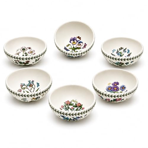 Portmeirion - Set di 6 ciotole impilabili da 14 cm, per cereali e zuppa, motivo: giardino botanico