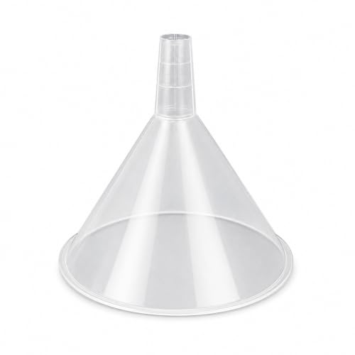 Uteruik Imbuto in PP, Apertura 150 mm, Trasparente | Beccuccio conico da 18 mm, altezza totale 145 mm, bordo liscio, per cucina, laboratorio, garage e liquidi per auto