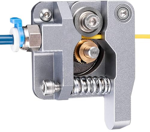Verbesserter Creality Ender 3 All Metal MK-8 Extruder Feeder Drive 1,75 mm Filament für Ender 3 Pro, Ender 3 V 2, Ender 5/5 Plus/Pro, CR-10-Serie, 3D-Drucker, Grauer Aluminiumblock-Bowden-Extruder