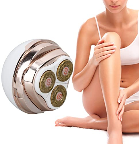 Afeitadora Eléctrica Profesional para Mujer, 3 Cuchillas, Resistente al Agua, Depilación en Seco y Húmedo, Recortadora de Cabello, Diseño Ergonómico, Cargador Incluido,【Recarga】