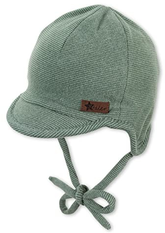 Sterntaler Baby - Jungen Schirmmütze Baby Schirmmütze Streifen, Grün, 45