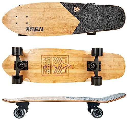 RAVEN Longboard Skateboard für Kinder Erwachsene Jungen Mädchen | Aluminium Trucks | PU Räder | ABEC-9 Chrome Kugellager | (Trevix)