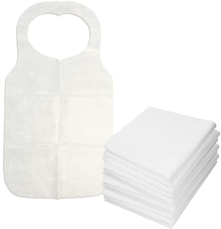 SEABABOO 25 Stück Lätzchen für Erwachsene - Abwaschbar, Lustig, Wasserdicht - Papierlätzchen für Ältere Menschen und Kindermalerei