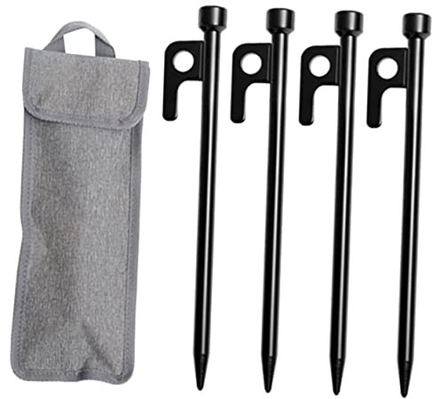 Happyyami 1satz Zeltbodenanker Aus Metall TLG Camping Heringe Rostfreier Erdnagel Für Harten Boden Robust Stabil Für Zelt Markise Pavillon Inklusive Tragetasche