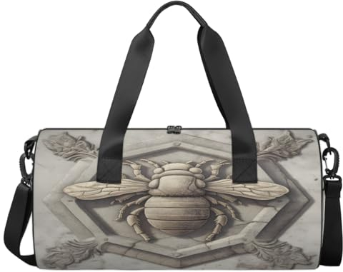 Sporttasche Royalite Familie Gepäck Tasche Honeybee Sport Handtasche Gym Bag Travel Duffel Bag Travel Canvas Gym Bag Wasserdicht Seesack Reise Turnbeutel für Damen und Herren, wie abgebildet, 17.6*9*9