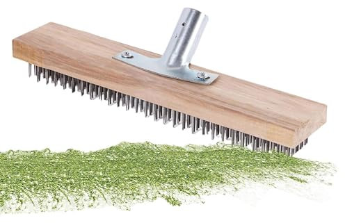 Scopa Metallical Per Giardino, Scopa In Filo Metallico, Spazzola Per Pavimenti In Filo Metallico, Spazzola Metallical Per Pulizia, Spazzola Per Esterni Per Rimuovere Muschio, Erbacce, Macchie Ostinate