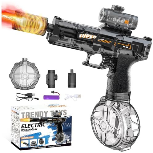 Pistola de Agua Eléctrica con luz LED,Automática de un Toque,Pistola de Agua Eléctrica para Adultos y Niños,Alta Capacidad Water Pistols para Piscinas,Verano y Fiestas en La Playa