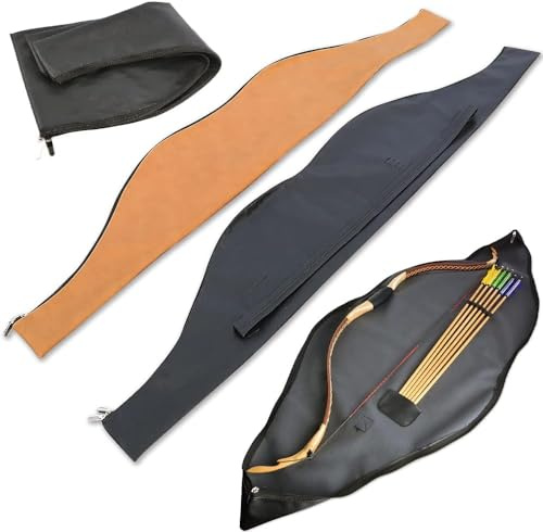 Poearcus Bogenschießen Bogen Tasche 60 Zoll traditioneller Recurvebogen Tasche für Recurvebogen Langbogen Pferdebogen Traditioneller Bogen