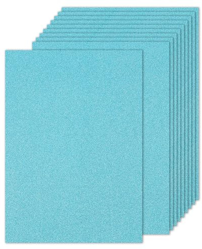 PATIKIL 20 Hojas de Papel Cartulina Brillante Azul Claro A4 250gsm Rectángulo Papel Brillante para Manualidades de Scrapbook Tarjetas DIY Proyectos de Arte Fiesta de Boda