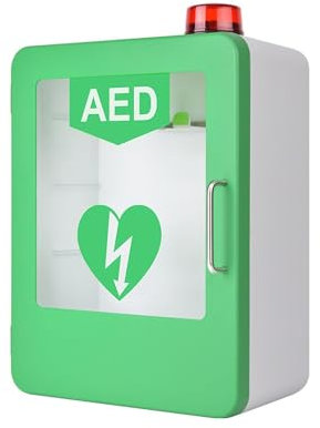 SXTYFBB AED-Schrank, Wandmontierter AED-Defibrillator-Aufbewahrungsschrank, Herz-Defibrillations-Alarmbox, Verstellbare Trennwand, Für Notfälle Zu Hause, Im Büro Und Im Pflegeheim