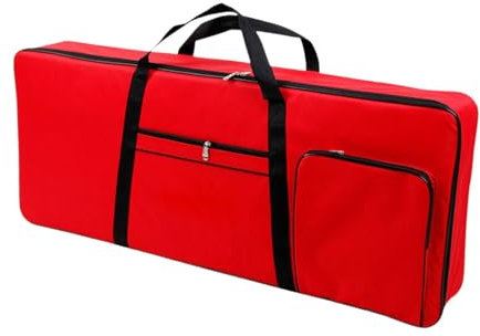 rockible 61-Tasten-Keyboard-Tasche, Elektronische Keyboard-Tasche, E-Piano-Tasche, Rot