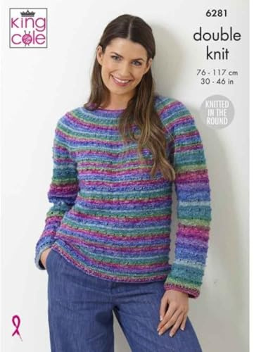 King Cole Doppelstrickmuster für Damen, Rundstrickpullover (6281)