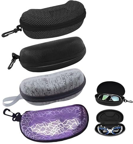 Bootoow Tragbare Kratzfeste Brillenorganizer, Universal Mit Karabinerhaken, Sonnenbrillen Aufbewahrungskiste, Hartschaler Eva Brillenetui