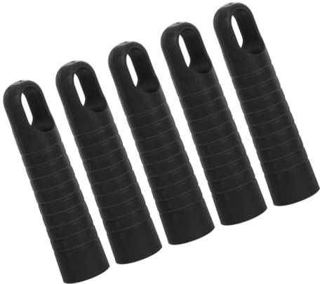 CONGARTENO 5pcs Plastic Mop Handle End Caps Broom Handle Grip Replacement Parts Hanging Hole for 25mm Diameter Rods Mop and Broom Attachment Kit for Household Cleaning Tools
